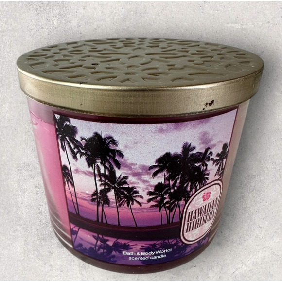 NEW! Bath & Body Works Hawaiian Hibiscus Scented 3 Wick Candle Large 14.5 OZ - Picture 8 of 8